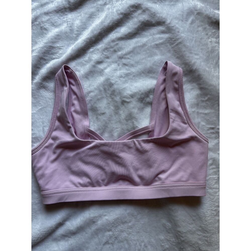 Blogilates Womens M Pink Criss Cross Sports Bra Workout Activewear